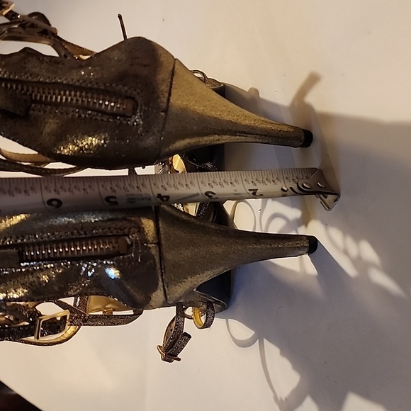 Nine West bead front high heels size 9.5, bronze. New - Picture 3 of 9